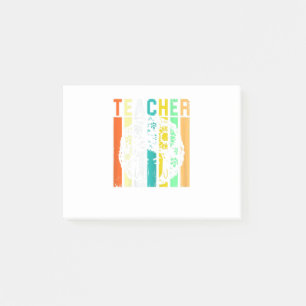 Womens Black Woman Teacher Afro Retro Black Histor Post-it Notes