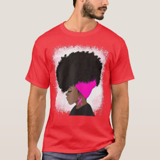 Womens Black Women Breast Cancer Awareness African T-Shirt