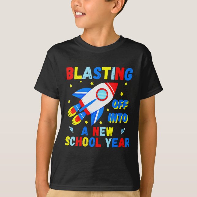 Womens Blasting Off Into A New School Year Cute Ro T-Shirt (Front)