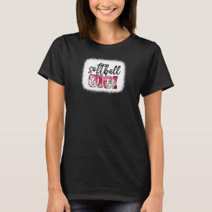 Womens Bleached Softball Gigi Softball Game Day Vi T-Shirt