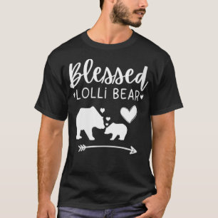 Womens Blessed Lolli Bear Baby Cub Hearts & Arrow T-Shirt