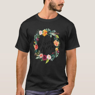 Womens Blessed Mama Mother Mum Flower Mother's D T-Shirt
