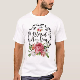 Womens Blessed Nay Nay Cute Flower Nay Nay Gift T-Shirt