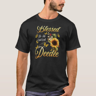 Womens Blessed To Be Called Deedee Sunflower Chris T-Shirt