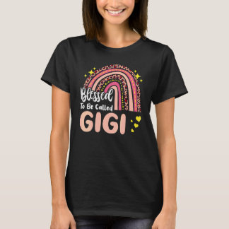 Womens Blessed To Be Called Gigi Mother's Day Rain T-Shirt
