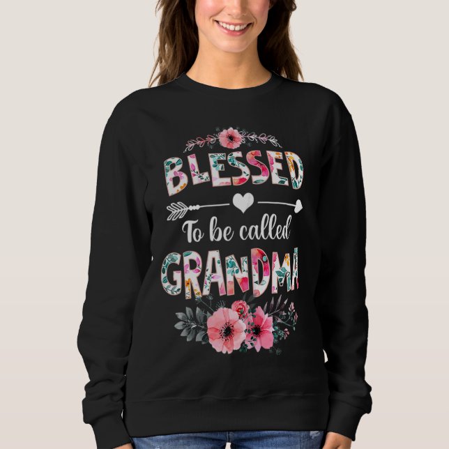 Womens Blessed To Be Called Grandma Sweatshirt (Front)