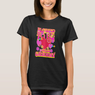 Womens Blessed To Be Called Granny Heart Groovy Fl T-Shirt