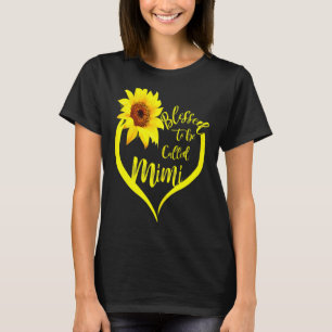 Womens Blessed To Be Called Mimi Sunflower Grandm T-Shirt