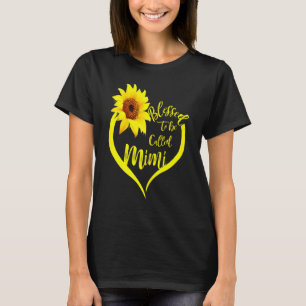 Womens Blessed To Be Called Mimi Sunflower Grandm T-Shirt