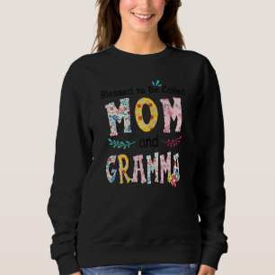 Womens Blessed To Be Called Mum And Gramma Floral Sweatshirt