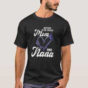 Womens blessed to be called mum and nana grandmoth T-Shirt