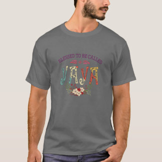 Womens Blessed To Be Called YAYA Floral Funny Moth T-Shirt