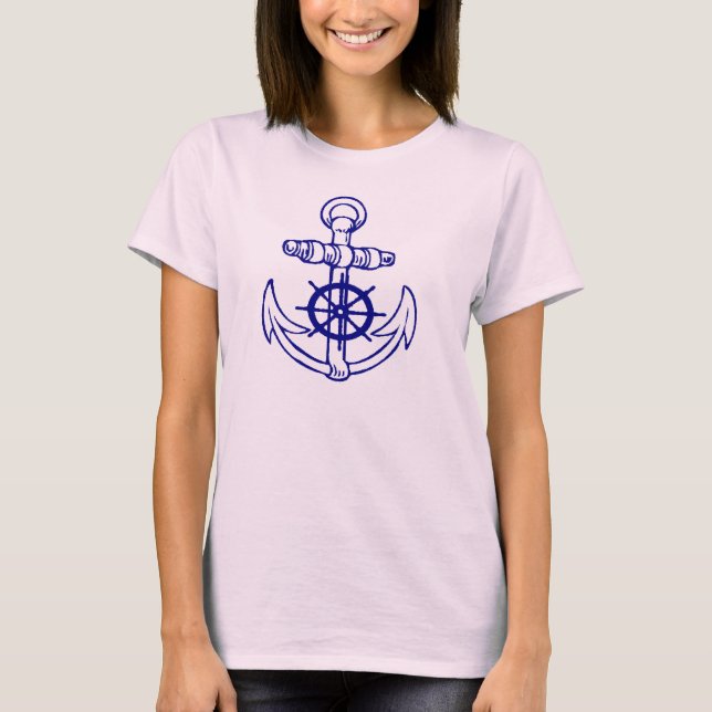 Womens Blue Anchor T-Shirt (Front)