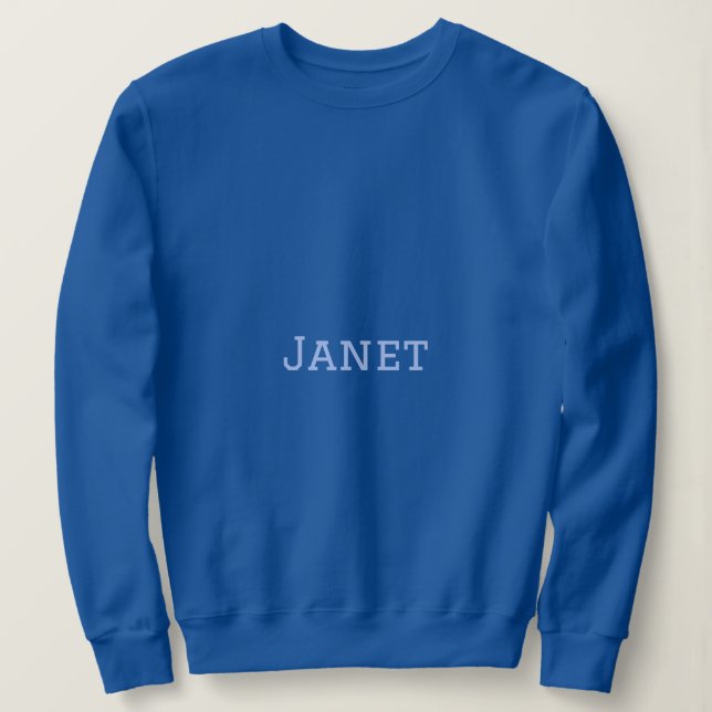 Women's Blue Basic Sweatshirt (Design Front)