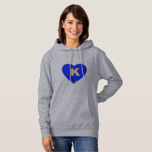 Women's Blue & Gold K-Heart Hoodie
