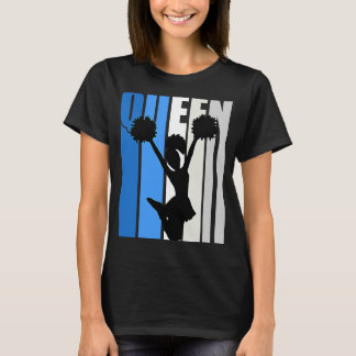 Womens Blue Pretty Cheerleading Queen Birthday Col T-Shirt
