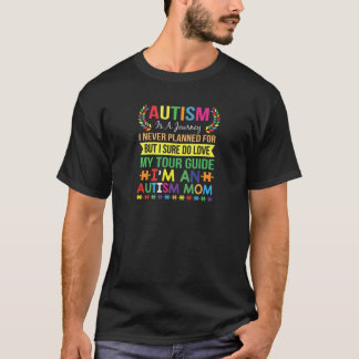Womens Blue Puzzle Ribbon Autistic Son Love Mom Au T-Shirt