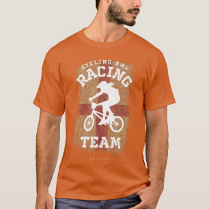 Womens BMX Bike England Flag Biking Cycling Racing T-Shirt