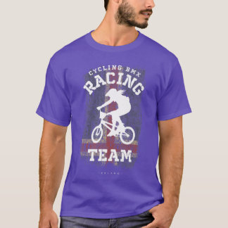 Womens BMX Bike Iceland Flag Biking Cycling Racing T-Shirt