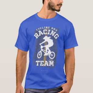 Womens BMX Bike Nauru Flag Biking Cycling Racing B T-Shirt