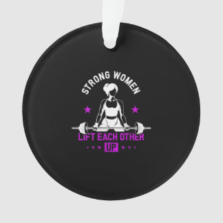 Womens Bodybuilding Gym Workout And Funny Training Ornament