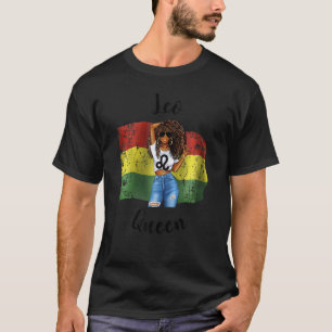 Womens Bolivia Leo Queen Afro Hair African Bolivia T-Shirt
