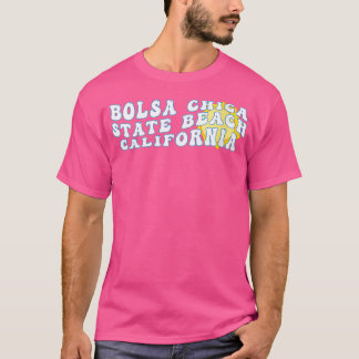 Womens Bolsa Chica State Beach California CA Retro T-Shirt