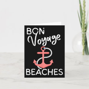 Women's Bon Voyage Beaches Cruise Ship Graphic For Card