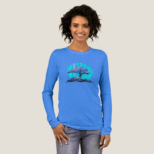 Women's Bonsaii Tree Long-sleeved Tshirt  (Full Front)