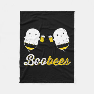 Womens Boo Bees Couples Halloween Costume Funny Fleece Blanket