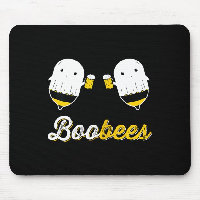 Womens Boo Bees Couples Halloween Costume Funny Mouse Pad (Front)