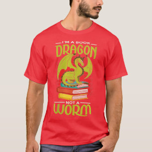 Womens Book Dragon Library Reading Teacher Bookwor T-Shirt