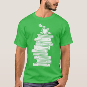 Womens Books And Coffee Reading Read Book Worm T-Shirt