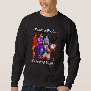 Womens Boricuas On Vacation Puerto Rico Girls Trip Sweatshirt