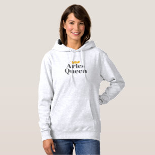 Womens Born March April Aries Queen Zodiac Aries Hoodie