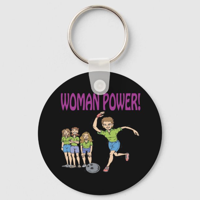 Womens Bowling Team Key Ring (Front)