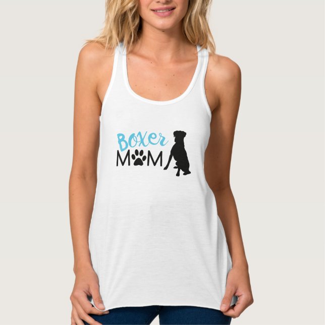 Women's Boxer Mum Racerback Tank (Front)