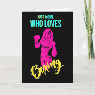Womens Boxing Girl Kickboxing Boxer Card