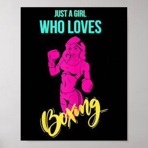 Womens Boxing Girl Kickboxing Boxer Poster