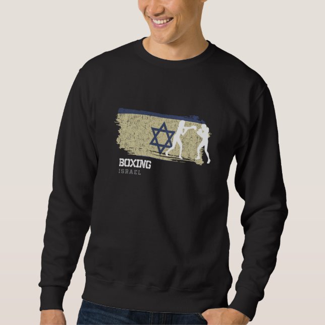 Womens Boxing Israel Combat Sports Fighter Boxing  Sweatshirt (Front)