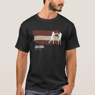 Womens Boxing Latvia Combat Sports Fighter Boxing T-Shirt