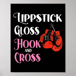Womens Boxing Mma Kickboxing Lipstick Gloss Hock A Poster