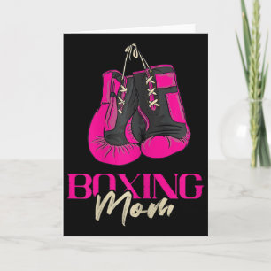 Womens Boxing Mom Boxer Boxing Gloves Kickboxing K Card