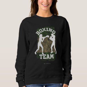 Womens Boxing Nigeria Combat Sports Fighter Boxing Sweatshirt