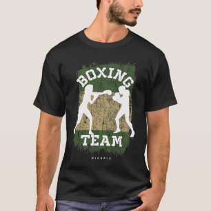 Womens Boxing Nigeria Combat Sports Fighter Boxing T-Shirt