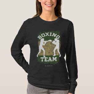Womens Boxing Nigeria Combat Sports Fighter Boxing T-Shirt