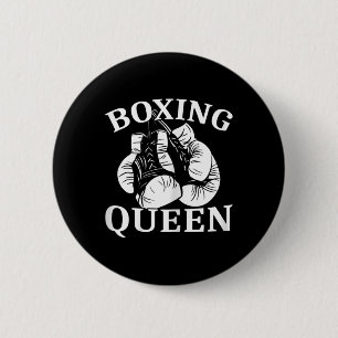 Womens Boxing Queen Fighter Kickboxing 6 Cm Round Badge