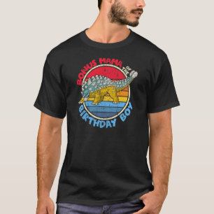 Womens Boy Birthday I Bonus Mama I Ankylosaurus I T-Shirt