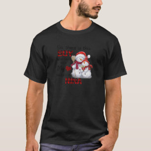 Womens Boy Stole My Heart He Calls Me Nina Xmas Sn T-Shirt
