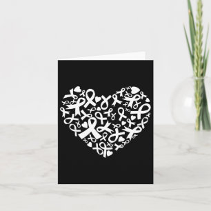 Womens Breast Cancer Awareness Heart Ribbon Pink S Card